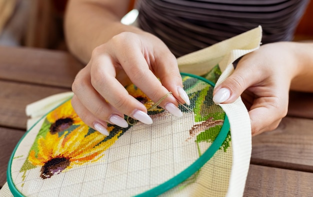 haft ręczny w pracowni